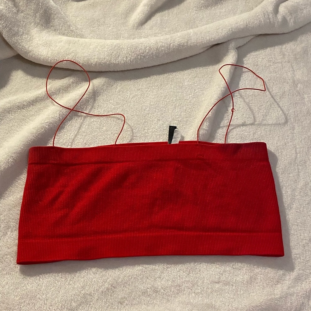 Red crop top